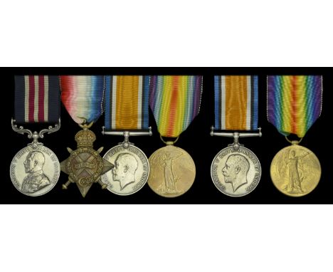 Family group:  A Great War Western Front M.M. group of four awarded to Private W. Waring, Canadian Army Medical Corps Militar