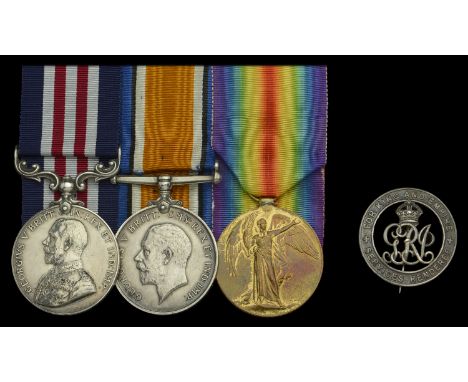 A Great War M.M. group of three awarded to Battery Quartermaster Sergeant W. Benson, Canadian Field Artillery  Military Medal