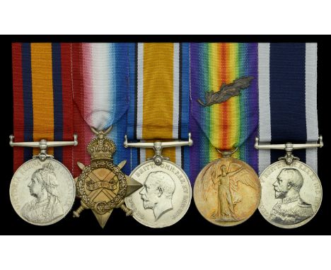 Five: Chief Stoker J. Sawyer, Royal Navy, who was Mentioned in Despatches for services at Jutland aboard H.M.S. Indomitable  