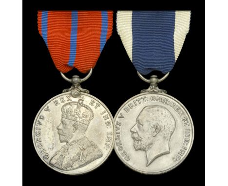 A K.P.M. pair awarded to Deputy Chief Constable R. Hannah, Warwickshire Constabulary  King’s Police Medal, G.V.R., 1st issue 