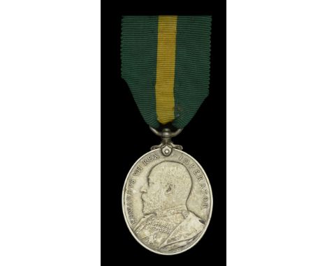 Territorial Force Efficiency Medal, E.VII.R. (399 Cpl. E. Lipscombe. 4/R. Berks: Regt.) good very fine £80-£100  ---  E. Lips