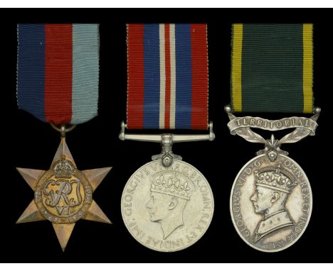 Three: Private W. Sharpe, Royal Berkshire Regiment, who was taken Prisoner of War at Dunkirk in 1940  1939-45 Star; War Medal