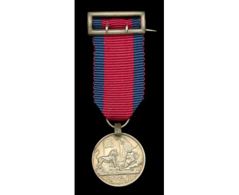 Honourable East India Company Medal for Burma 1824-26, silver, with steel clip and small ring suspension, with top silver rib