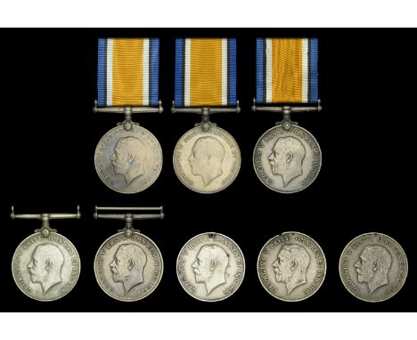 British War Medal 1914-20 (8) (J.171075 H. J. Feist. A.B. R.N.; J.63534 A. E. Bartram. A.B. R.N.; 174525 J. Grieve. A.B. R.N.