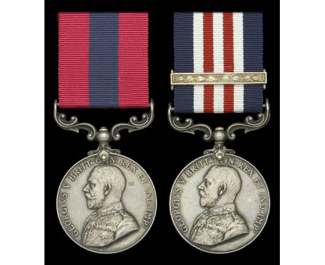 A Great War ‘Western Front’ D.C.M., M.M. and Second Award Bar pair awarded to Company Sergeant Major C. E. Minchin, 5th Batta