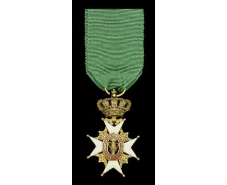 Sweden, Kingdom, Order of the Vasa, Knight’s breast badge, 60mm including crown suspension x 38mm, gold and enamel, good very