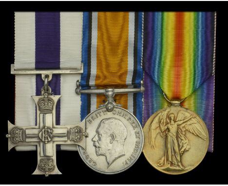 A Great War M.C. group of three awarded to Captain G. E. Henderson, 102nd Battalion, Canadian Infantry  Military Cross, G.V.R