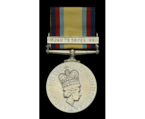 Gulf 1990-91, 1 clasp, 16 Jan to 28 Feb 1991 (24805247 Fus R S Whitelegg RRF) a couple of faint surface scratches to obverse,