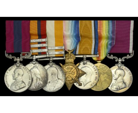 A most unusual Great War D.C.M. group of seven awarded to Sergeant W. A. Taylor, Border Regiment, late Hampshire Regiment, wh