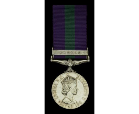 General Service 1918-62, 1 clasp, Cyprus (23383909 Pte. M. J. Collins. R. Berks.) edge nicks, good very fine £50-£70