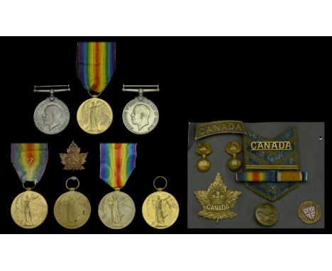 Pair: Private T. Tremblay, Canadian Forestry Corps British War and Victory Medals (1012161 Pte. T. Tremblay. C.F.C.) generall