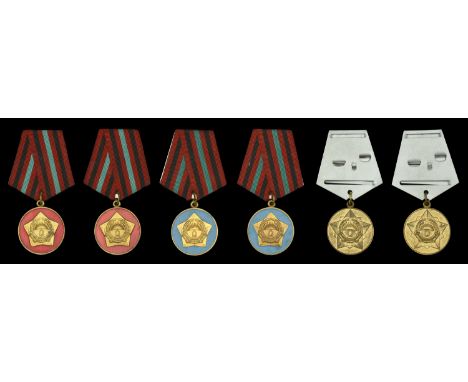 Afghanistan, People’s Democratic Republic, Military Long Service Medal (6), 1st Class, for 20 Years’ Service, gilt (2); 2nd C