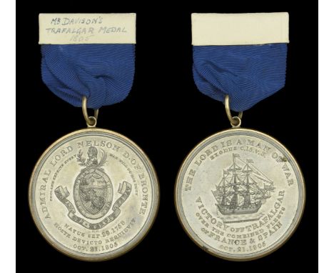 ‘Probably the Finest Known’ example of Alexander Davison’s Medal for Trafalgar, believed to have been presented by Nelson’s P