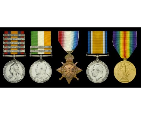 Five: Private W. Chappell, King’s Royal Rifle Corps, later Royal Sussex Regiment  Queen’s South Africa 1899-1902, 5 clasps, C