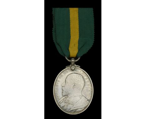 Territorial Force Efficiency Medal, E.VII.R. (215 Pte. T. Alloway. 4/R. Berks: Regt.) edge nick, extremely fine £80-£100  ---