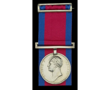 The Waterloo medal awarded to Lieutenant W. A. Griffiths, 23rd Foot, who was wounded in the left arm at Salamanca, slightly w