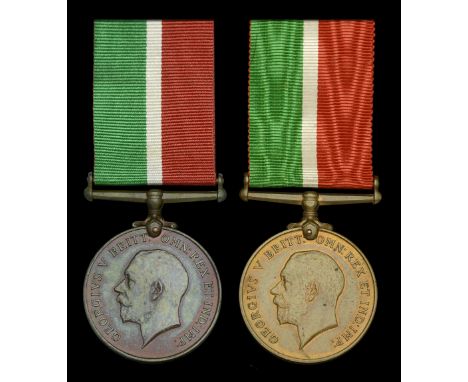 Mercantile Marine War Medal 1914-18 (2) (Fred Ashworth; Joseph Cross) very fine (2) £60-£80  ---  Fred Ashworth was born in M