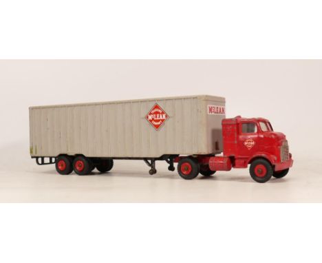 Dinky 948 Tractor-Trailer McLean with windows in cab &amp; opening rear doors on detachable trailer, boxed 