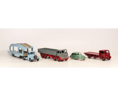 Dinky Model Toy Vehicles to include 582 Pullmore Car Transporter, Volkswagon Beatle, Repainted Foden Lorry &amp; Dinky Guy fl