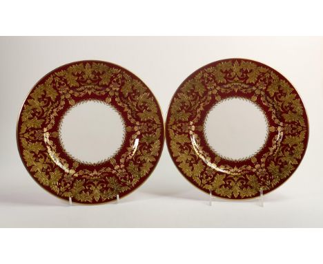 De Lamerie Fine Bone China, heavily gilded Acanthus patterned  Dinner Plates , specially made high end quality item, Made in 
