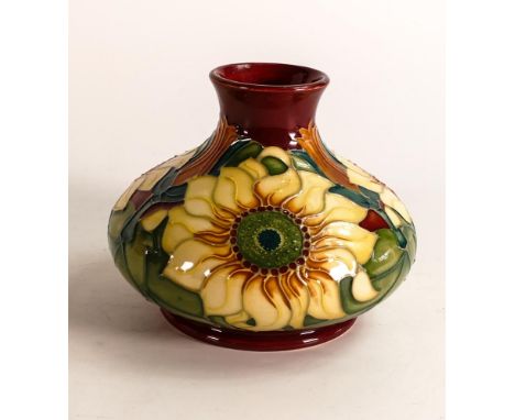 Moorcroft Inca Pattered Squat Vase , height 10cm 