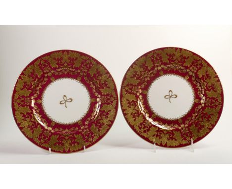 De Lamerie Fine Bone China, heavily gilded Acanthus patterned  Dinner Plates , specially made high end quality item, Made in 