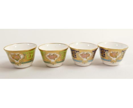 De Lamerie Fine Bone China heavily gilded Tea Bowls, specially made high end quality item, Made in England, height 5cm (4) di
