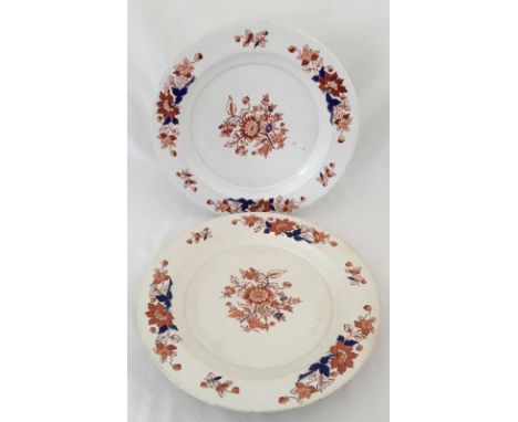 2 Chamberlain Worcester chargers. Impressed straight line mark c1847-50 Approx. 33 cm diameter (13 inches).