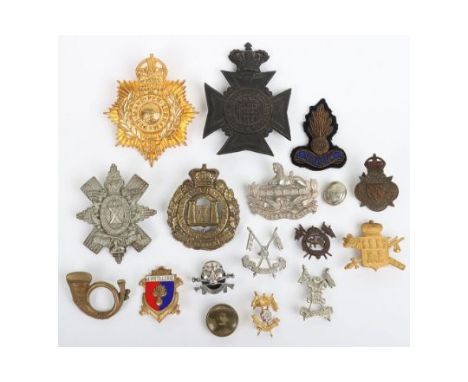 Victorian Queens Westminster Volunteers Other Ranks Helmet Plate, blackened Maltese cross helmet plate with two lug fittings 