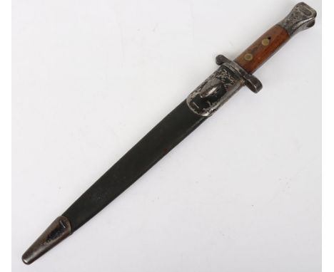 British 1888 Lee Metford Bayonet: A good example of Lee Metford bayonet with clean blade with acceptance stamps, complete wit