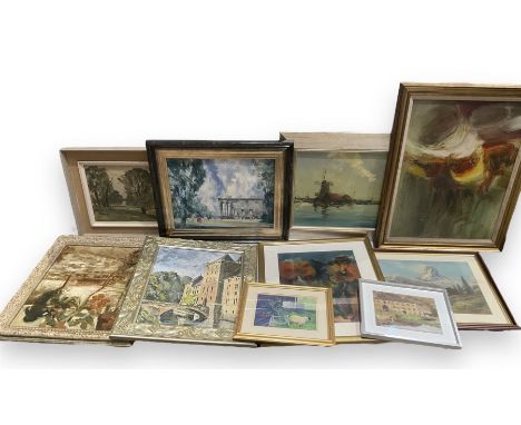 Collection of modern oils by various artists, to include Anne Bruce (British 1927-2006), Harold Wharfe, William Waidon and R 