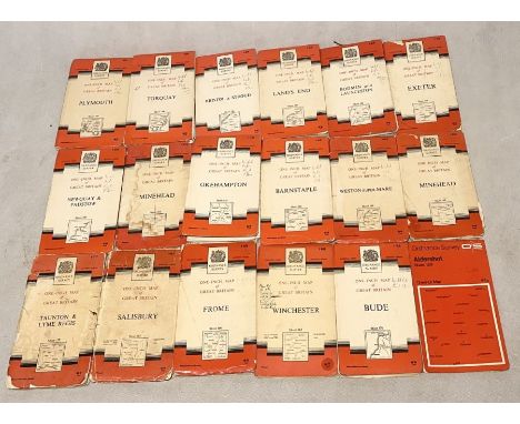 A collection of vintage Ordnance Survey maps