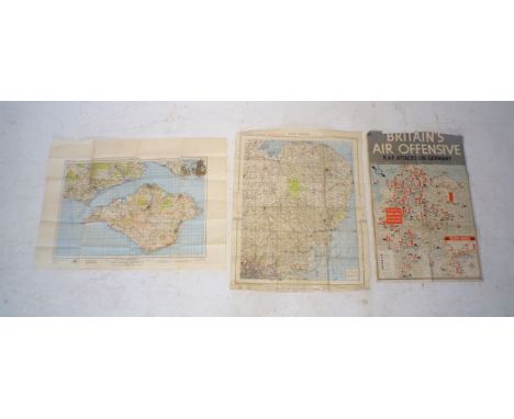 Two military maps - 'Ordnance Survey of England and Wales - Isle OF Wight' and 'Ordnance Survey of Great Britain - East Angli