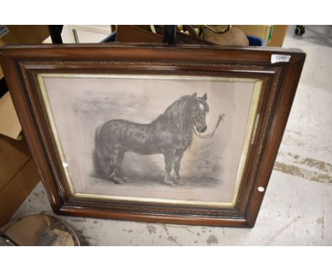 A Victorian print of a horse