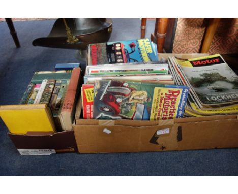 A COLLECTION OF 1950'S AND 60'S MOTORING MAGAZINES and a small quantity of vintage children's books