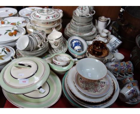 A ROYAL WORCESTER PADUA COFFEE CANS AND SAUCERS, an Indian Tree part dinner service and other ceramics