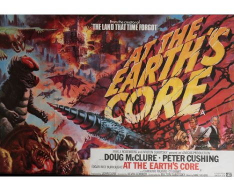 FILM INTEREST: 'AT THE EARTH'S CORE' A vintage poster for the 1976 fantasy film starring Peter Cushing and Doug McClure, dire
