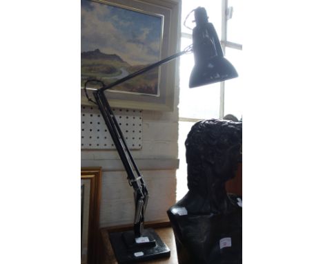 A VINTAGE ANGLEPOISE LAMP by Herbert Terry &amp; Sons, painted black