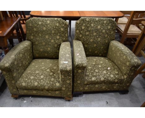 A pair of early 20th Century Art Deco style armchairs