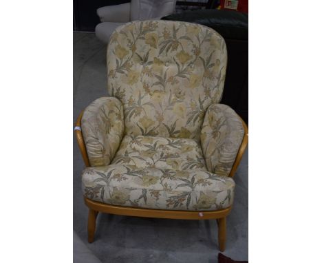 A vintage Ercol windsor style easy chair