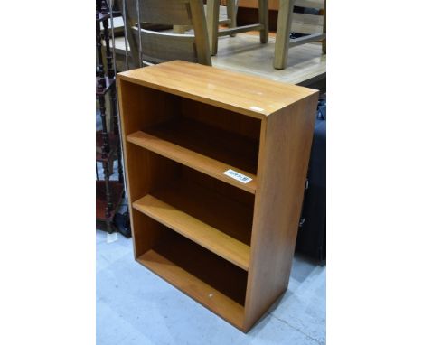 A 1970's teak book shelf approx 85cmx60cm 