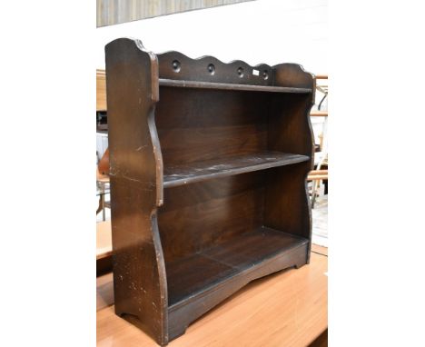 A vintage oak low book shelf 78cm tall x 76cm wide