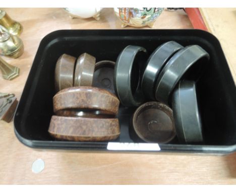 A box of bakelite carpet protectors