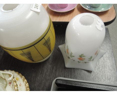 Two glass light shades