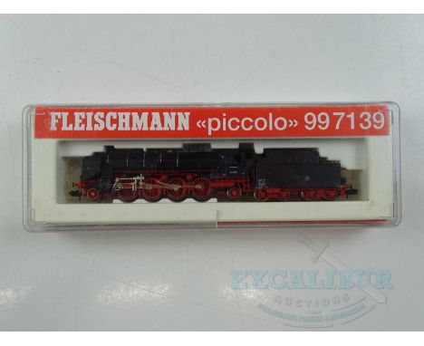 A FLEISCHMANN N gauge 997139 German outline BR39 class steam locomotive in DB black livery - VG in G box