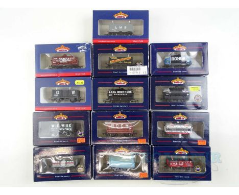 A group of BACHMANN OO gauge mixed wagons in various liveries - VG in G/VG boxes (13)