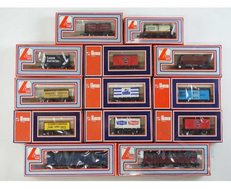 A group of LIMA OO gauge wagons in various liveries - G/VG in G boxes (13)