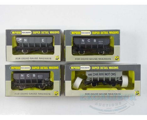 A group of rarer issue WRENN OO gauge wagons including hopper wagons - VG in G/VG boxes (4)