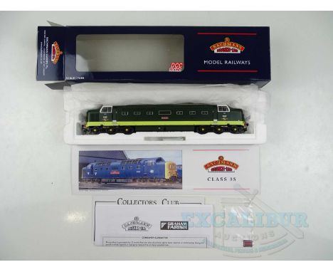 A BACHMANN OO gauge 32-525DS Class 55 Deltic diesel locomotive in BR green livery numbered D9007 'Pinza', DCC Sound fitted - 