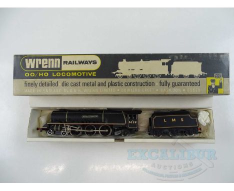 A WRENN OO gauge W2241 Duchess Class steam locomotive 'Duchess of Hamilton' in LMS black livery - G (some nicks to lining) in